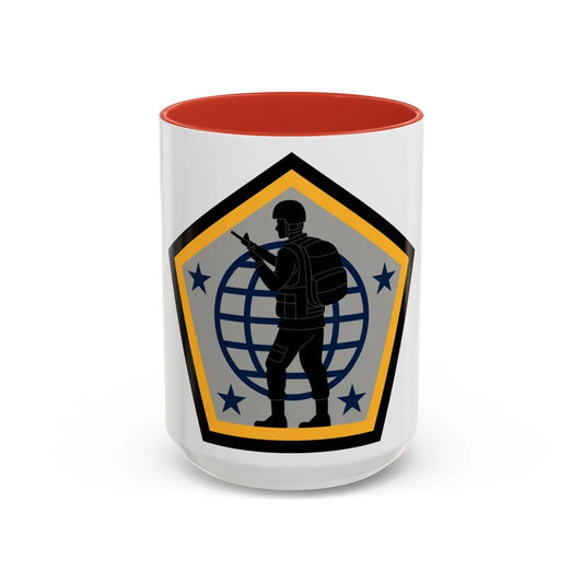 Human Resources Command (U.S. Army) Accent Coffee Mug-15oz-Red-Go Mug Yourself