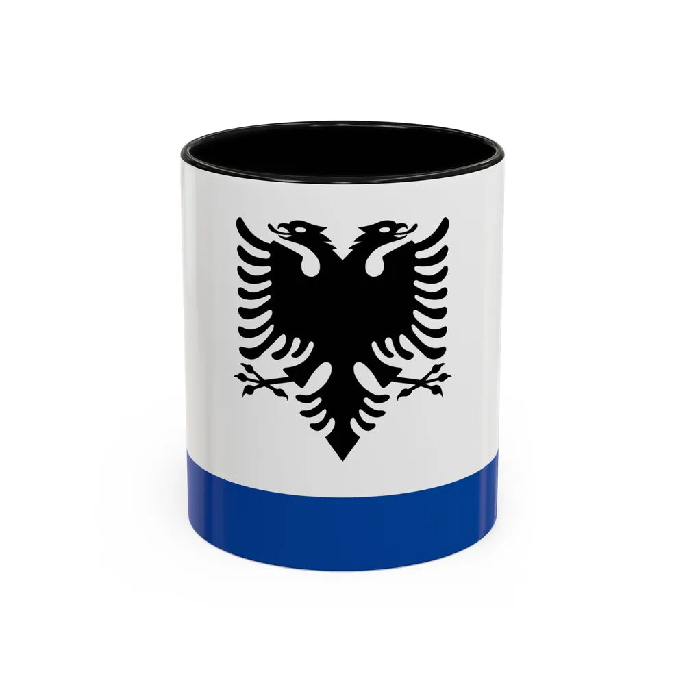 Government Ensign of Albania - Accent Coffee Mug-11oz-Black-Go Mug Yourself