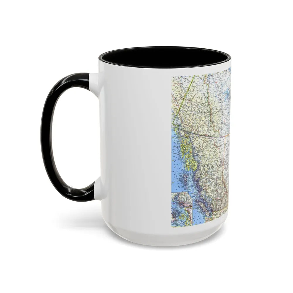 Canada - Western (1966) (Map) Accent Coffee Mug-Go Mug Yourself