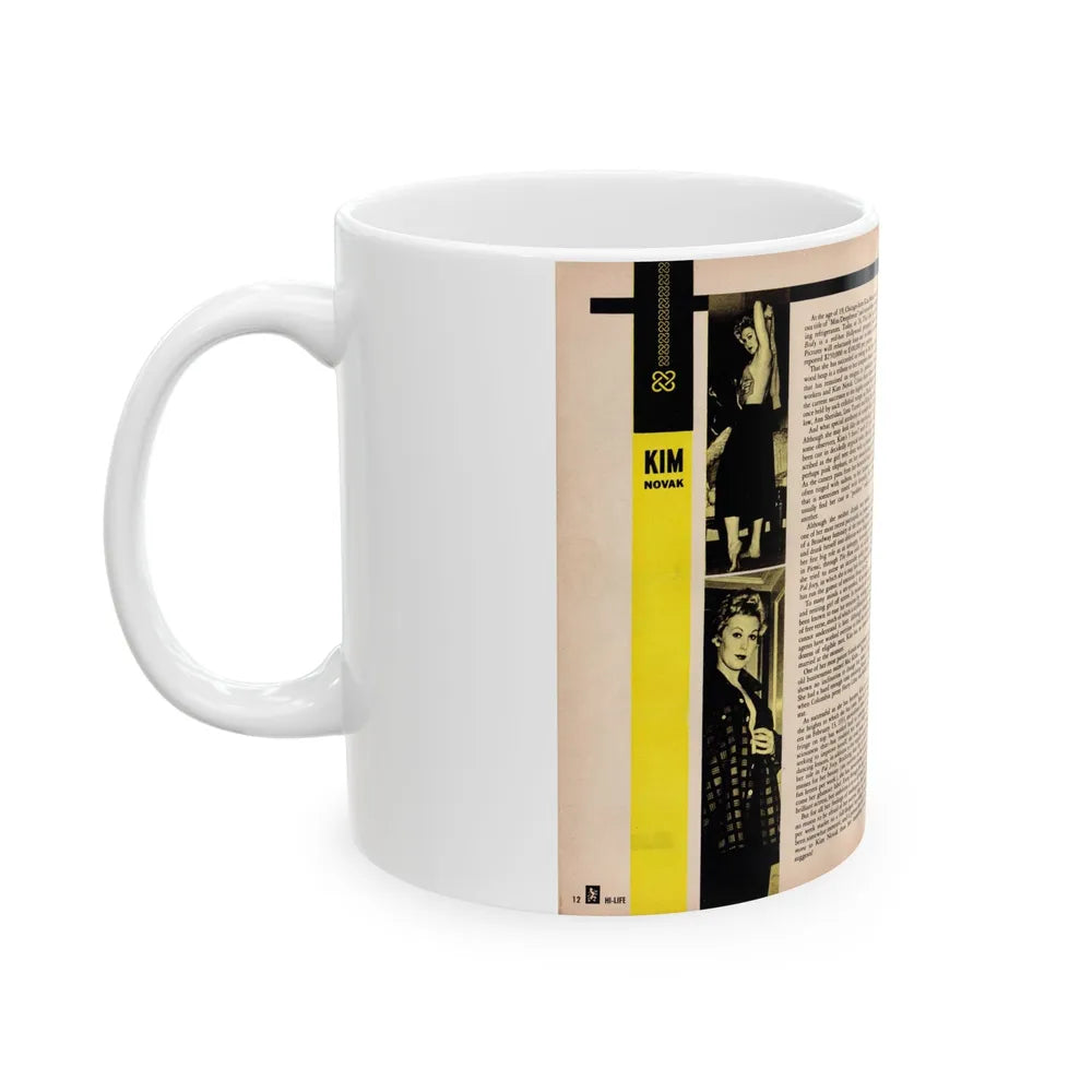 Kim Novak #344 (Vintage Female Icon) White Coffee Mug-Go Mug Yourself