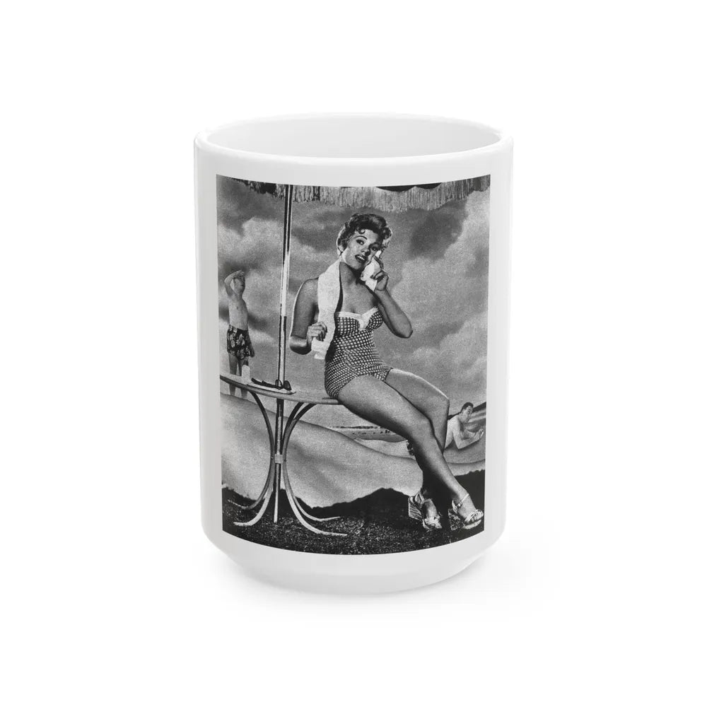 Kim Novak #213 (Vintage Female Icon) White Coffee Mug-15oz-Go Mug Yourself