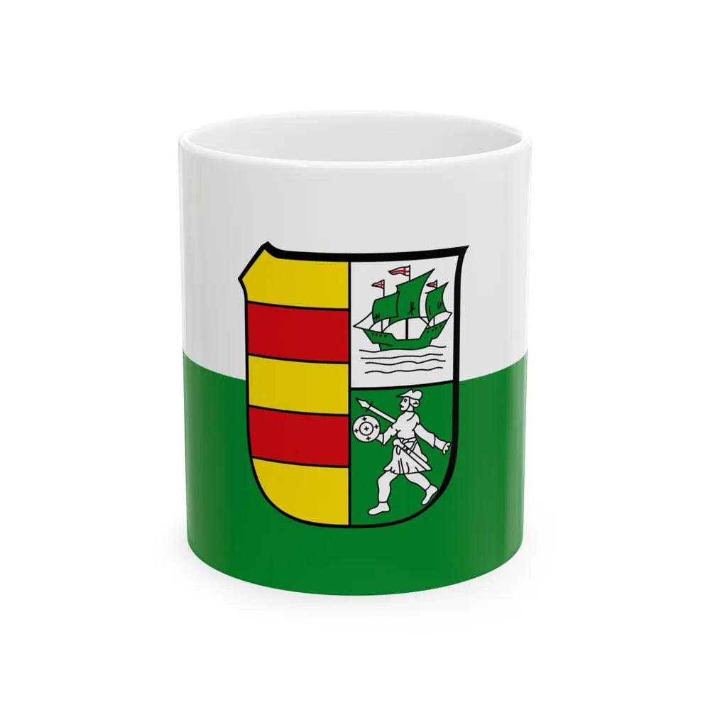 Flag of Wesermarsch Germany - White Coffee Mug-11oz-Go Mug Yourself