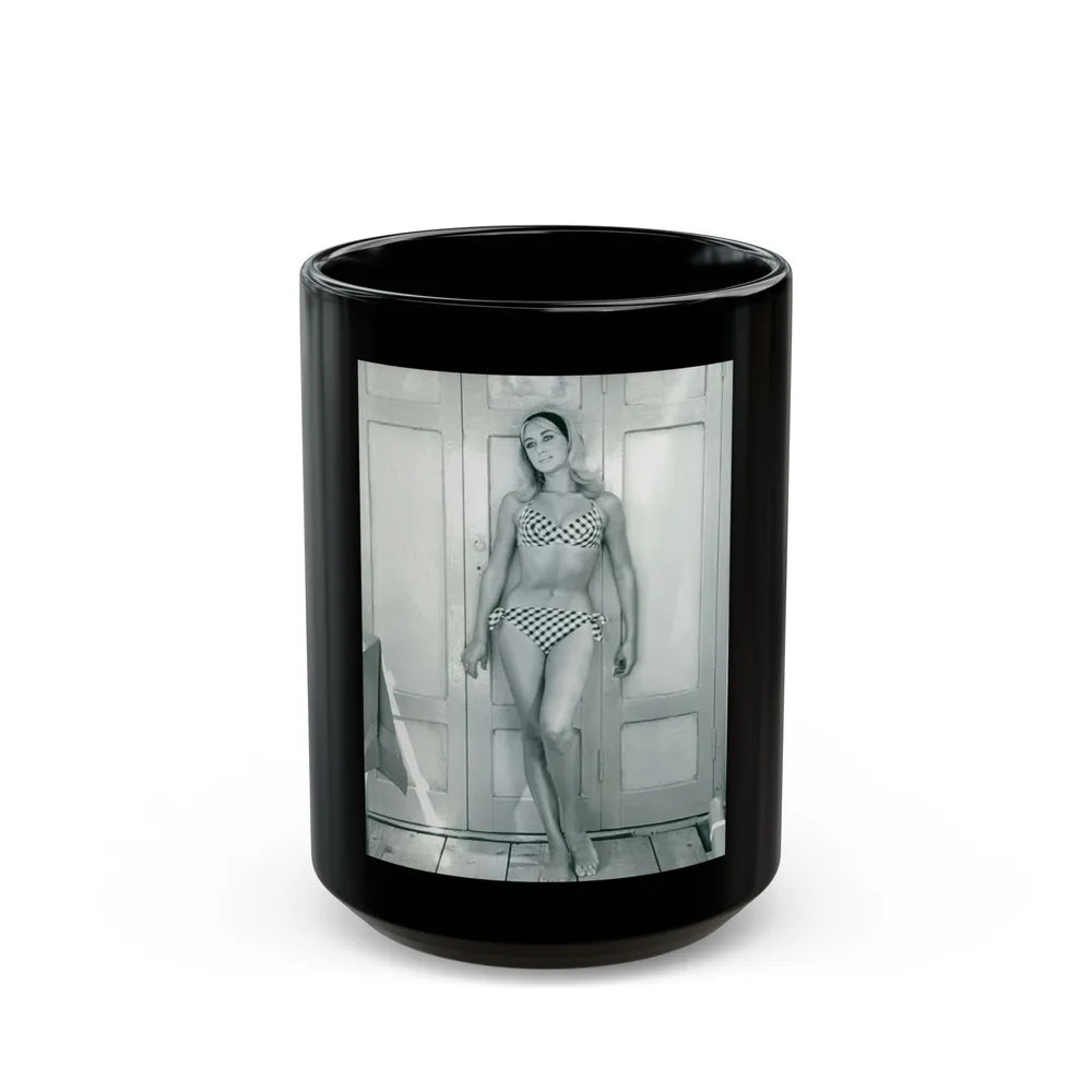 Linda Gaye Scott #01 (Vintage Female Icon) Black Coffee Mug-15oz-Go Mug Yourself