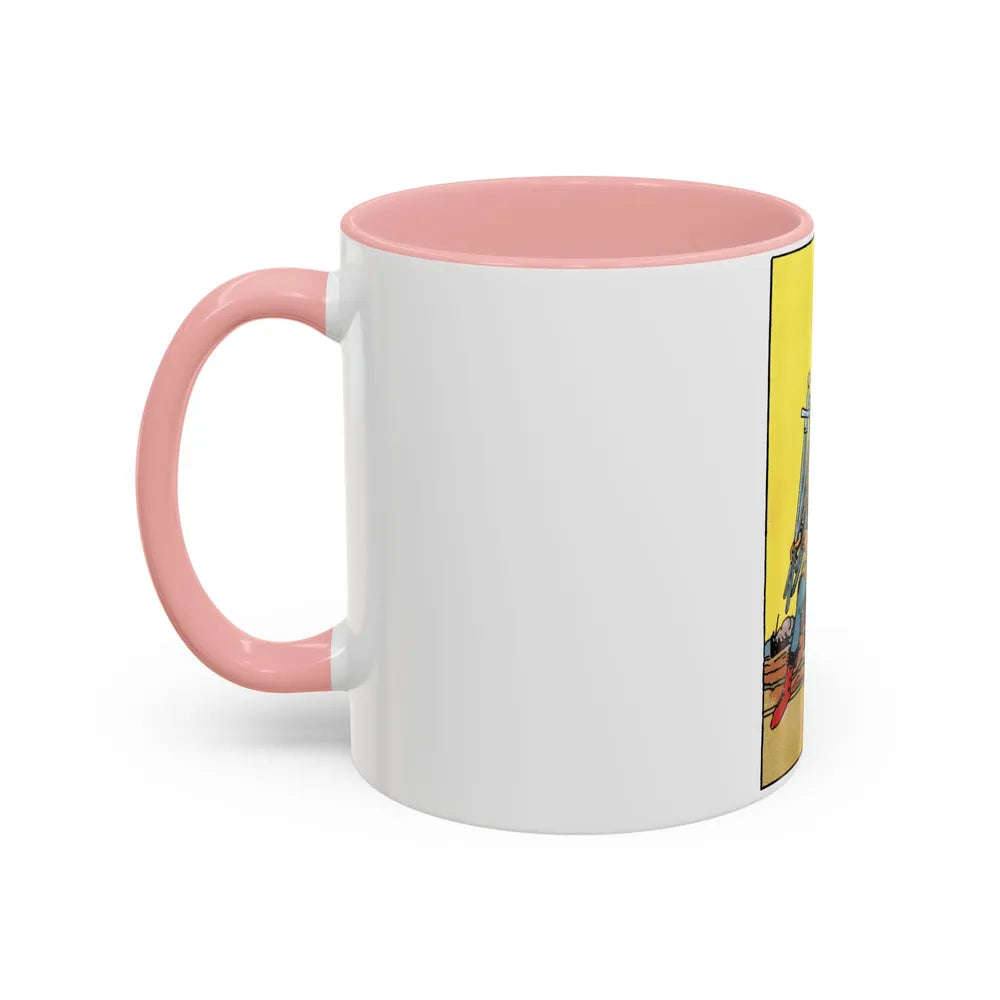 The 7 of Swords (Tarot Card) Accent Coffee Mug-Go Mug Yourself