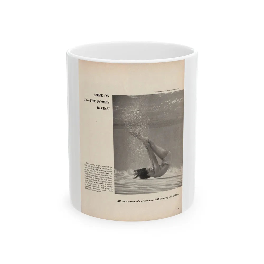 Dawn Richard #67 - [Pages 9] Including 1 Page & 1 B&W Photo with Article & Caption from DUDE Mag. '57 (Vintage Female Icon) White Coffee Mug-11oz-Go Mug Yourself