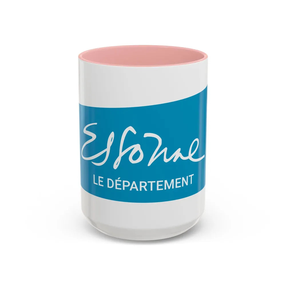 Flag of Essonne France - Accent Coffee Mug-15oz-Pink-Go Mug Yourself