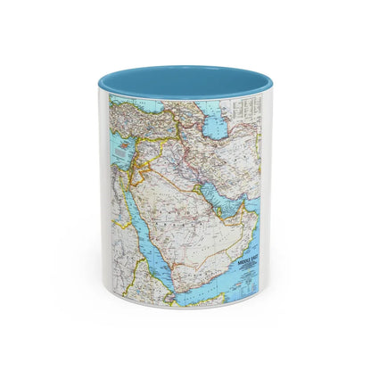 Middle East (1991) (Map) Accent Coffee Mug-11oz-Light Blue-Go Mug Yourself