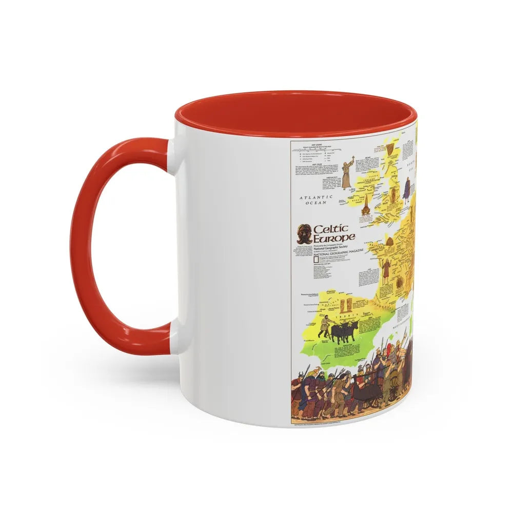 Europe - Celtic (1977) (Map) Accent Coffee Mug-Go Mug Yourself