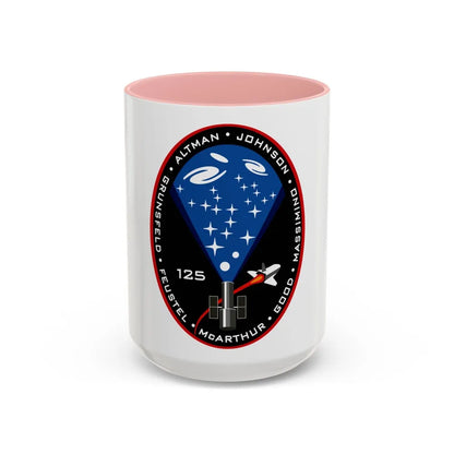 STS 125 (NASA) Accent Coffee Mug-15oz-Pink-Go Mug Yourself