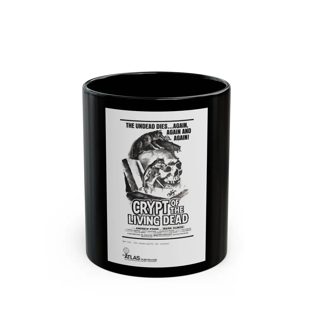 CRYPT OF THE LIVING DEAD (HANNAH QUEEN OF THE VAMPIRES) 1973 Movie Poster - Black Coffee Mug-11oz-Go Mug Yourself