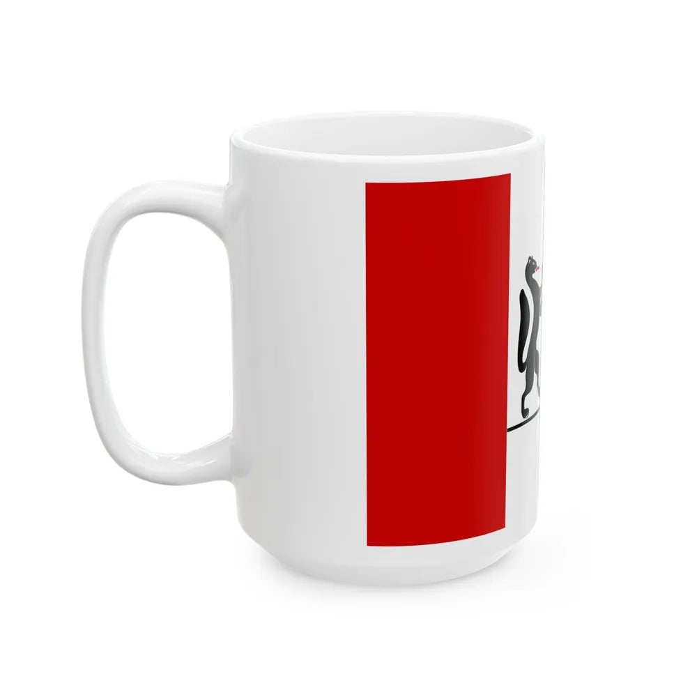 Flag of Novosibirsk Oblast Russia - White Coffee Mug-Go Mug Yourself