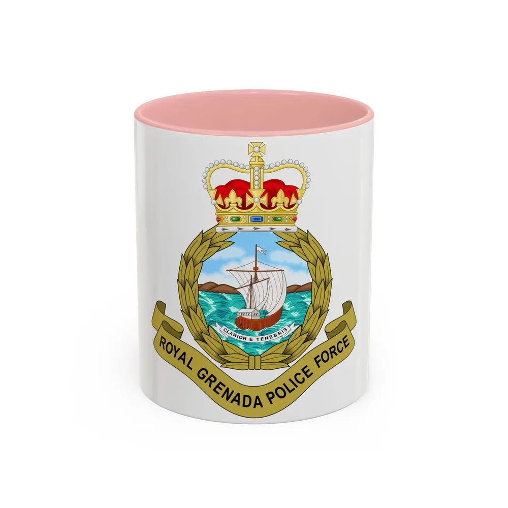 Royal Grenada Police Force - Accent Coffee Mug-11oz-Pink-Go Mug Yourself