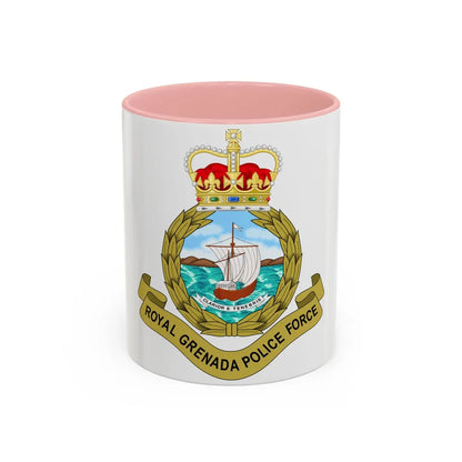 Royal Grenada Police Force - Accent Coffee Mug-11oz-Pink-Go Mug Yourself