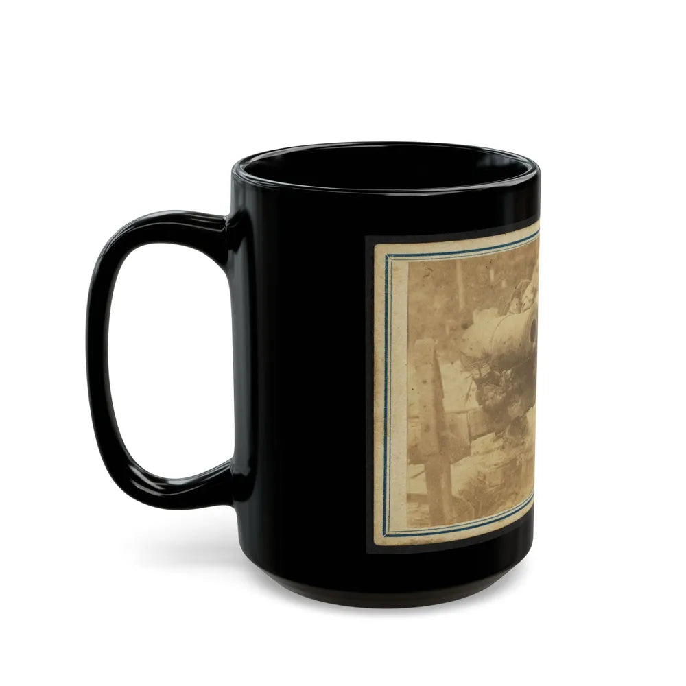 Cannon Mounted In The Camp Of Duryea's And Bainbridge's Batteries, 15th Arkansas Confederate Infantry, Port Hudson, Louisiana (U.S. Civil War) Black Coffee Mug-Go Mug Yourself