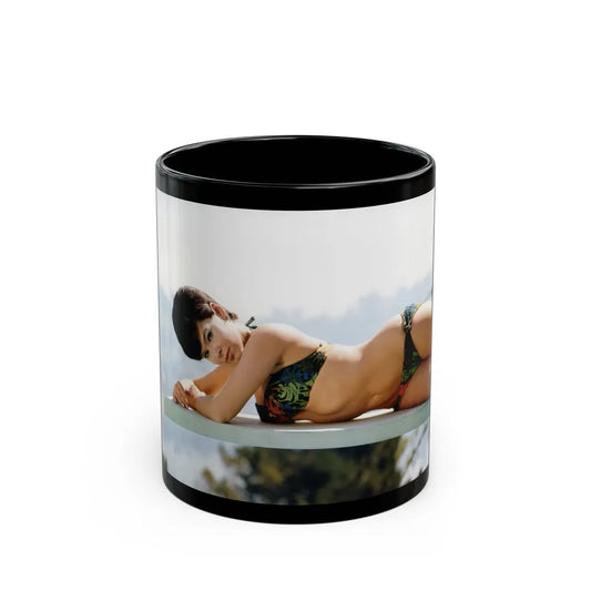 Yvonne Craig #175 - 8x10 Color 2-Piece Hawaiian Bikini Pin-Up Photo from 60's3 (Vintage Female Icon) Black Coffee Mug-11oz-Go Mug Yourself