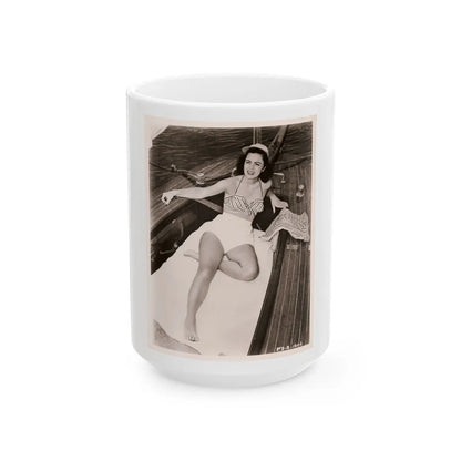 Faith Domergue #139 (Vintage Female Icon) White Coffee Mug-15oz-Go Mug Yourself