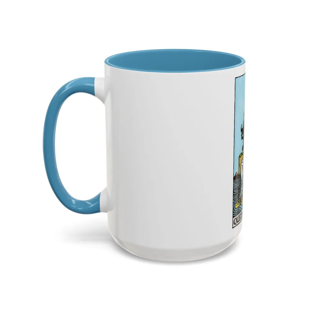 The Queen of Cups (Tarot Card) Accent Coffee Mug-Go Mug Yourself