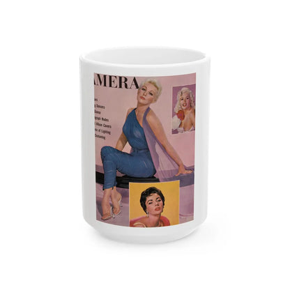 Kim Novak #190 (Vintage Female Icon) White Coffee Mug-15oz-Go Mug Yourself