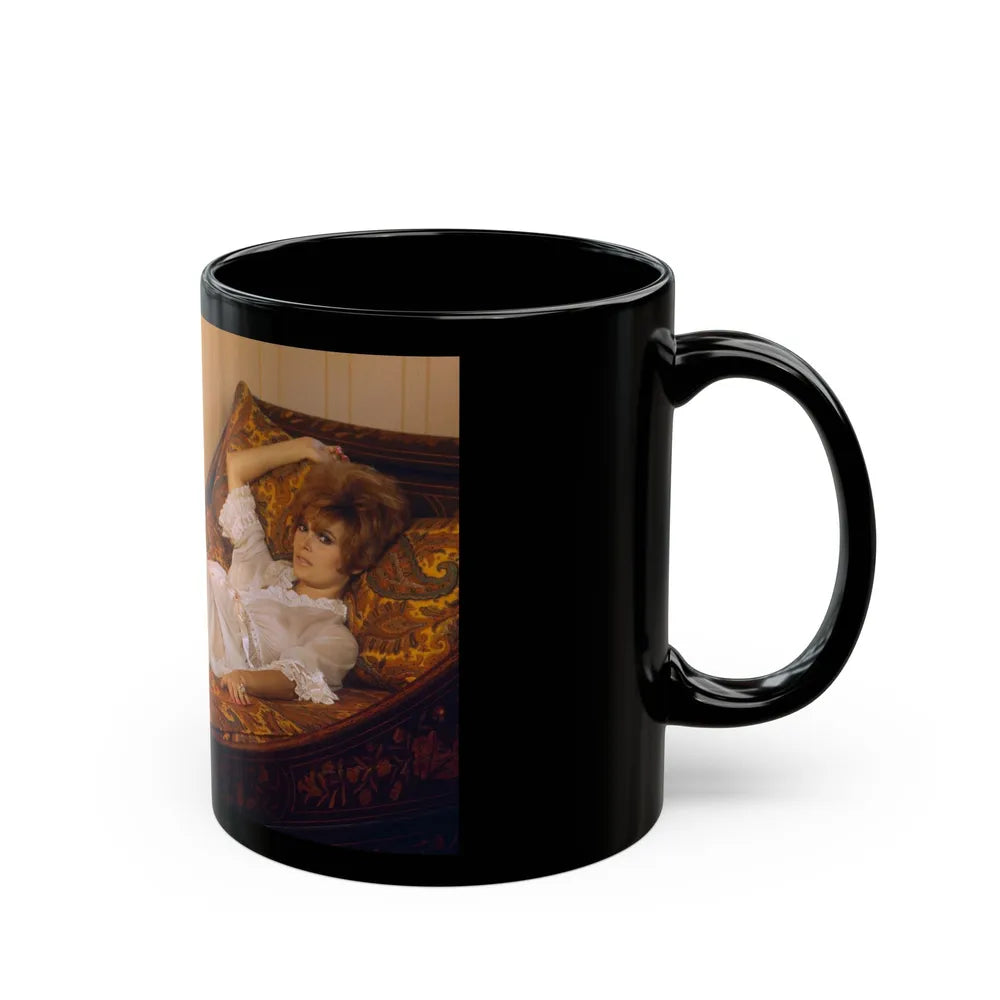 Jill St. John #163 (Vintage Female Icon) Black Coffee Mug-Go Mug Yourself