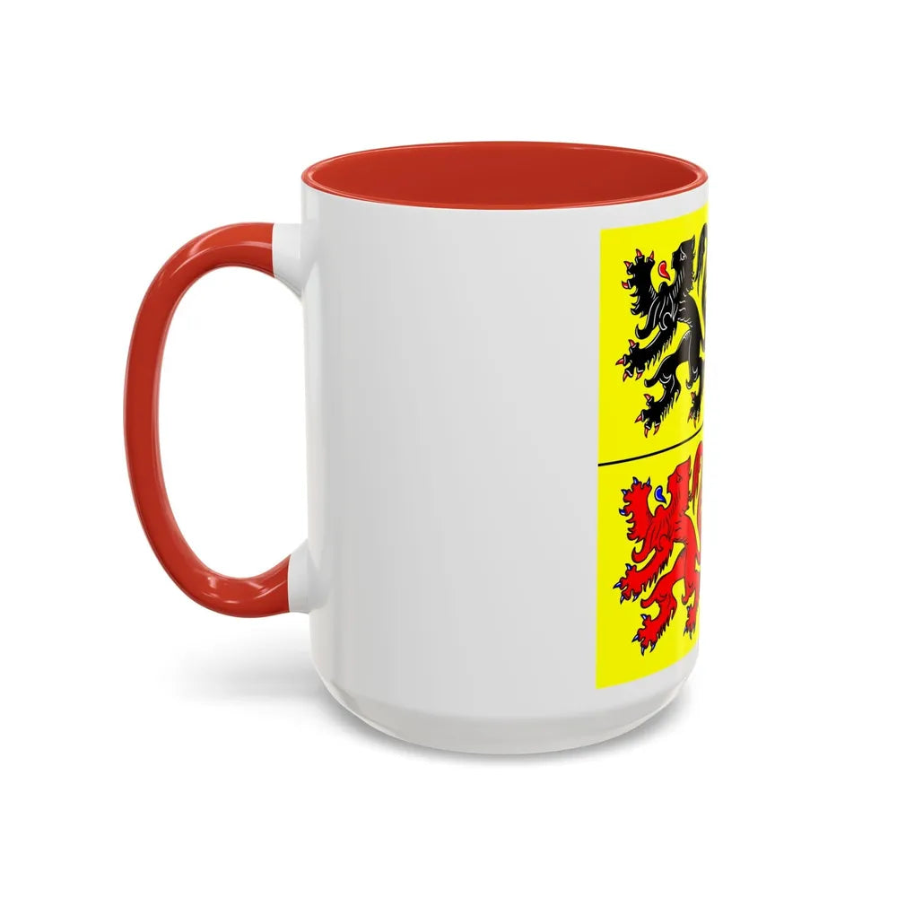 Flag of Hainaut Belgium - Accent Coffee Mug-Go Mug Yourself