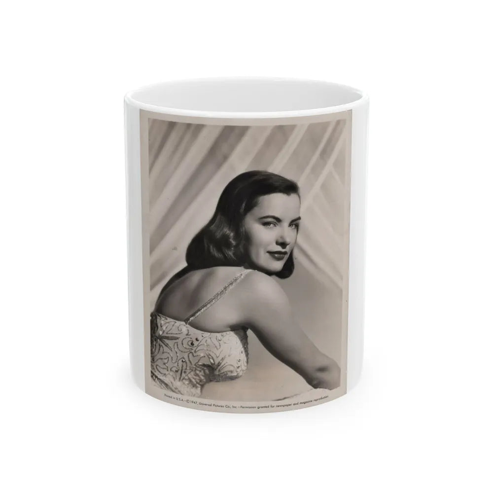 Ella Raines #215 (Vintage Female Icon) White Coffee Mug-11oz-Go Mug Yourself