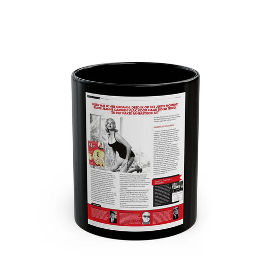 Jeanne Carmen #227 - German Mag. Layout (Vintage Female Icon) Black Coffee Mug-11oz-Go Mug Yourself