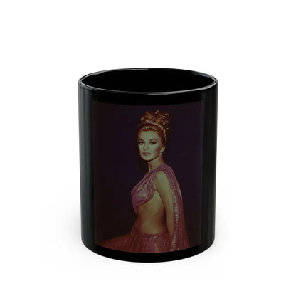 Leslie Parrish #71 (Vintage Female Icon) Black Coffee Mug-11oz-Go Mug Yourself