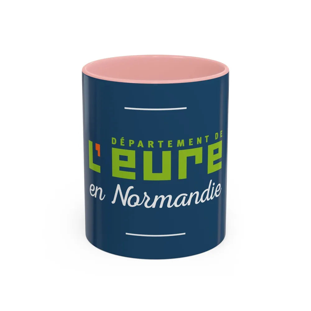 Flag of Eure France - Accent Coffee Mug-11oz-Pink-Go Mug Yourself