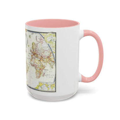 World Map (1951) (Map) Accent Coffee Mug-Go Mug Yourself