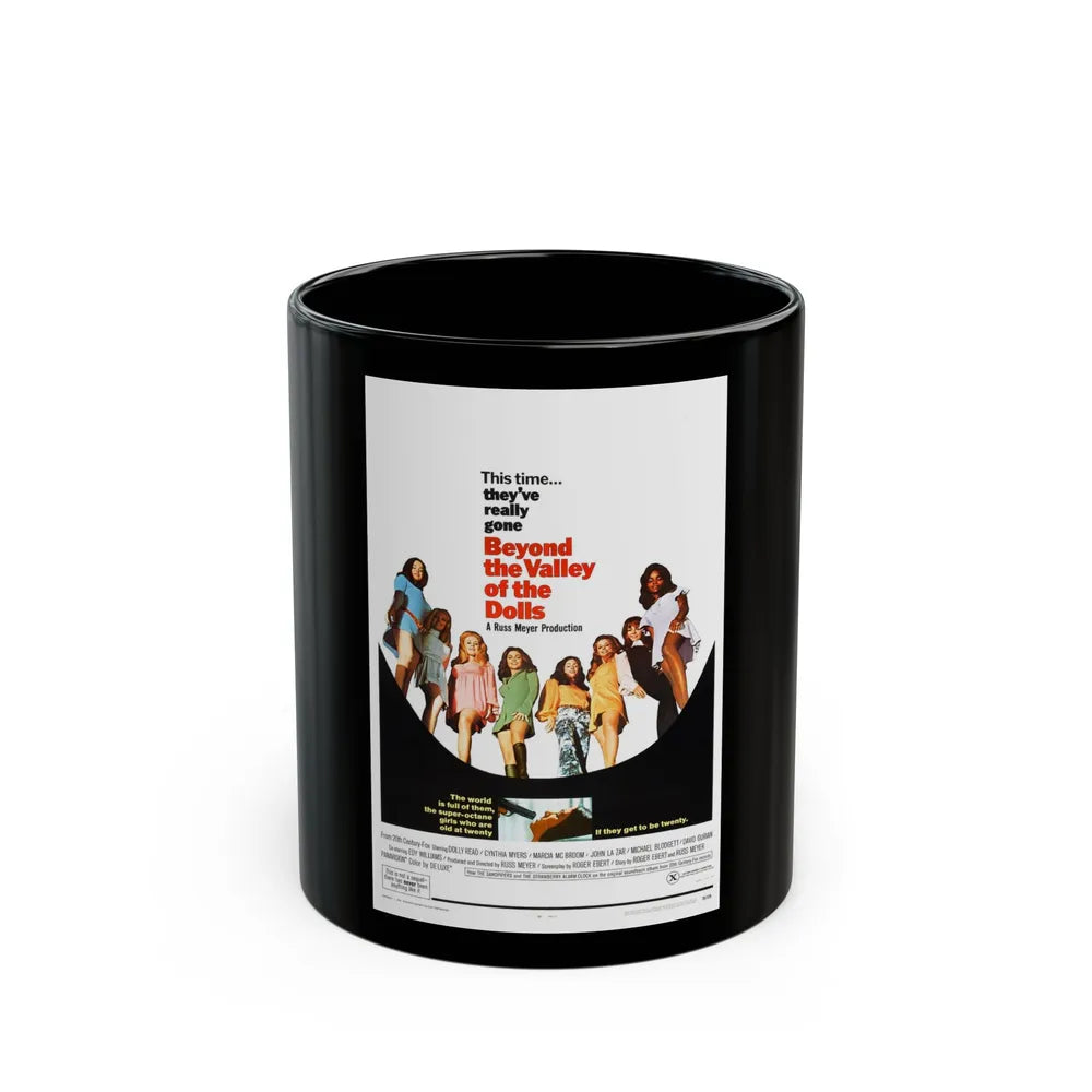 BEYOND THE VALLEY OF THE DOLLS 1970 Movie Poster - Black Coffee Mug-11oz-Go Mug Yourself