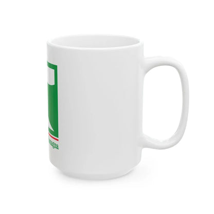 Flag of Emilia Romagna Italy - White Coffee Mug-Go Mug Yourself