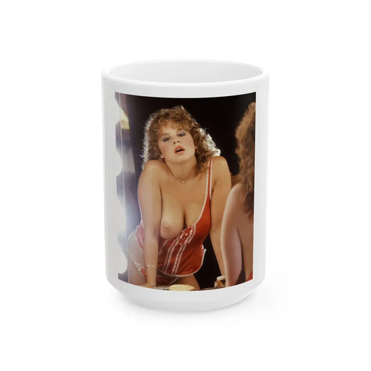 Linda Blair #260 - Partially Topless (Vintage Female Icon) White Coffee Mug-15oz-Go Mug Yourself