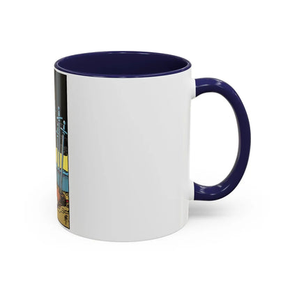 The 10 of Swords (Tarot Card) Accent Coffee Mug-Go Mug Yourself