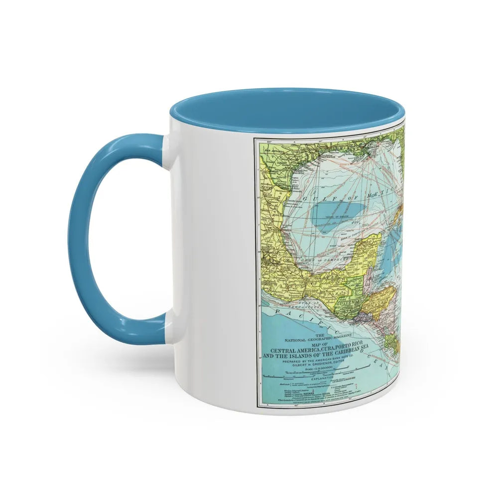 Central America (1913) (Map) Accent Coffee Mug-Go Mug Yourself