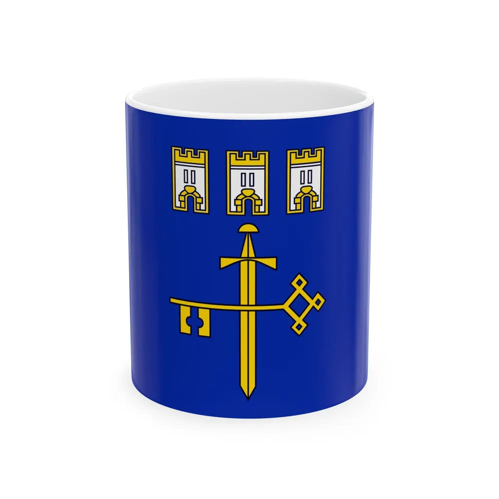 Flag of Ternopil Oblast Ukraine - White Coffee Mug-11oz-Go Mug Yourself