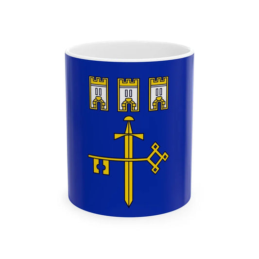 Flag of Ternopil Oblast Ukraine - White Coffee Mug-11oz-Go Mug Yourself