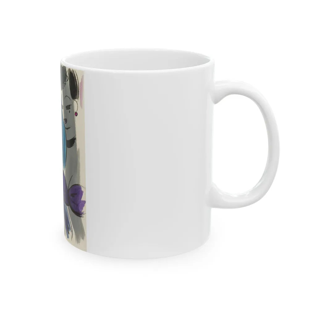 Cartoon illustration_1 - White Coffee Mug-Go Mug Yourself