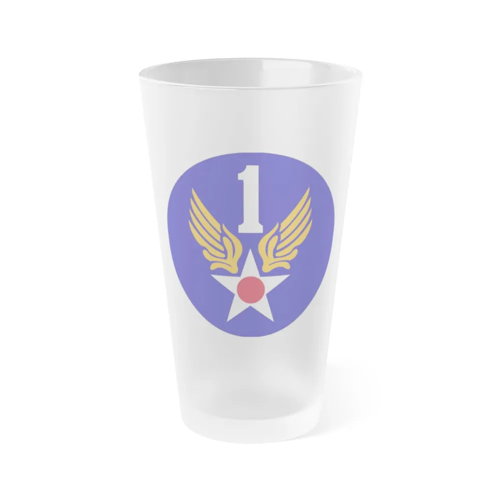 1 Air Force (U.S. Army) Frosted Pint Glass 16oz-Go Mug Yourself