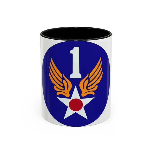 1 Air Force (U.S. Army) Accent Coffee Mug 11oz Black - Go Mug Yourself