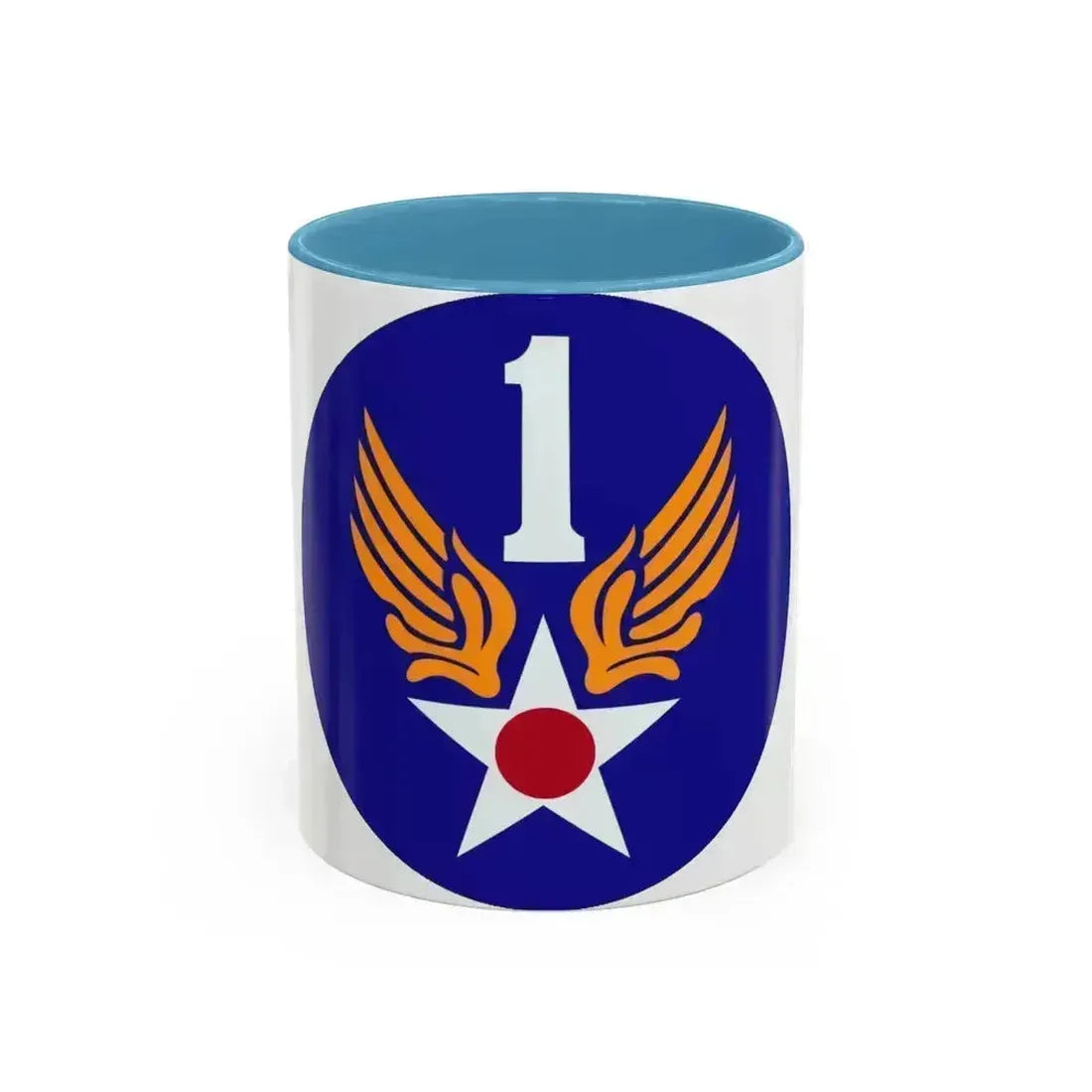 1 Air Force (U.S. Army) Accent Coffee Mug 11oz Light Blue - Go Mug Yourself
