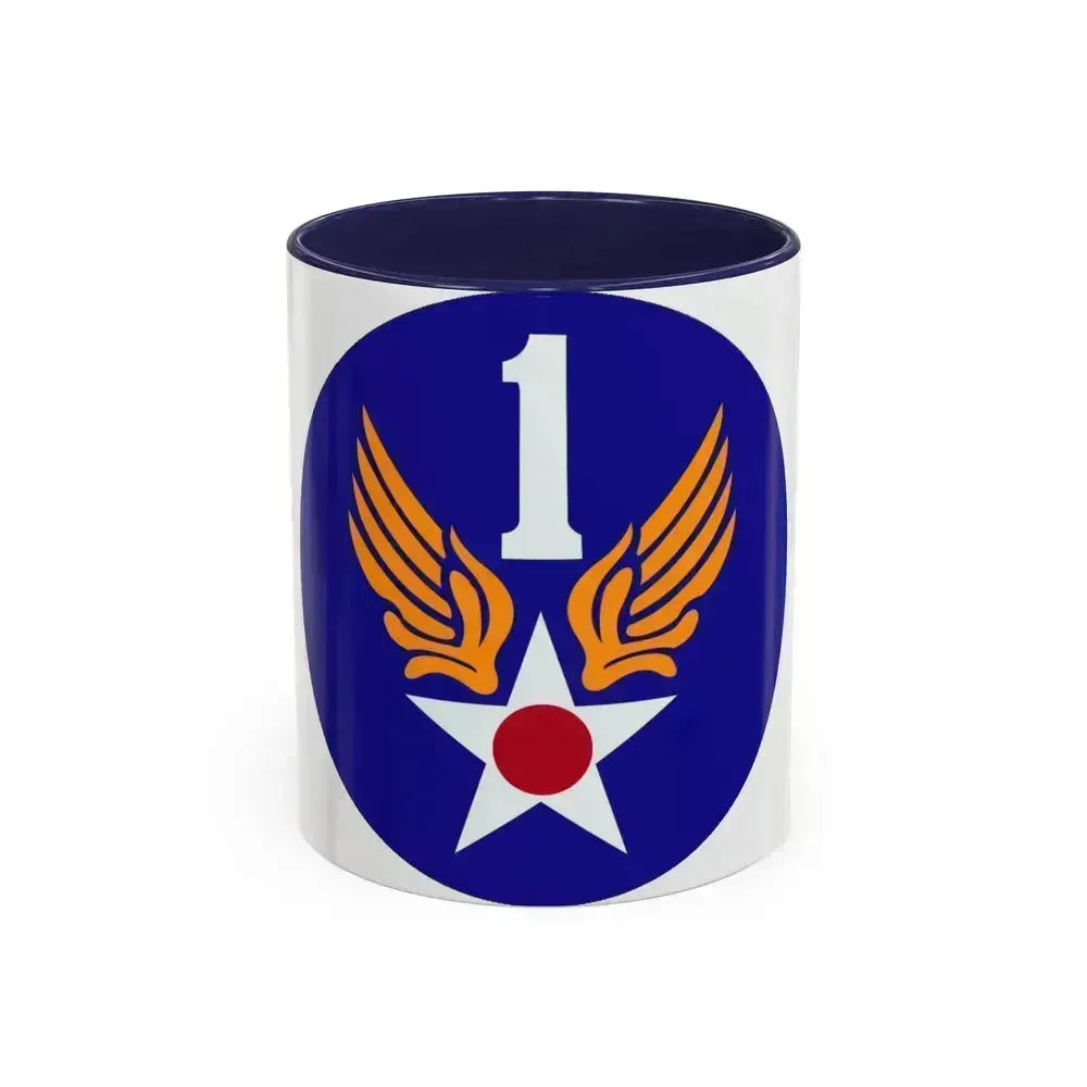 1 Air Force (U.S. Army) Accent Coffee Mug 11oz Navy - Go Mug Yourself