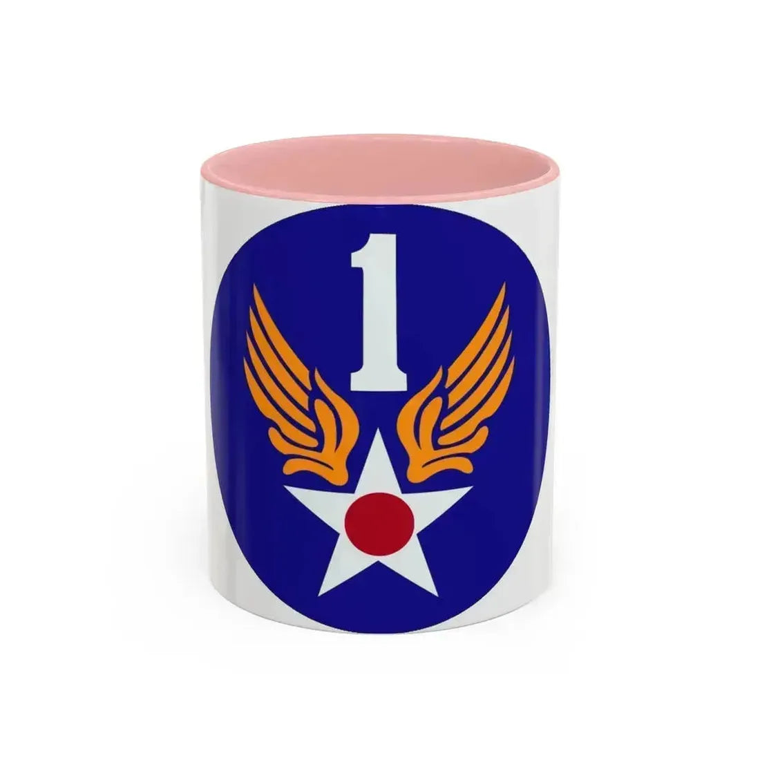 1 Air Force (U.S. Army) Accent Coffee Mug 11oz Pink - Go Mug Yourself