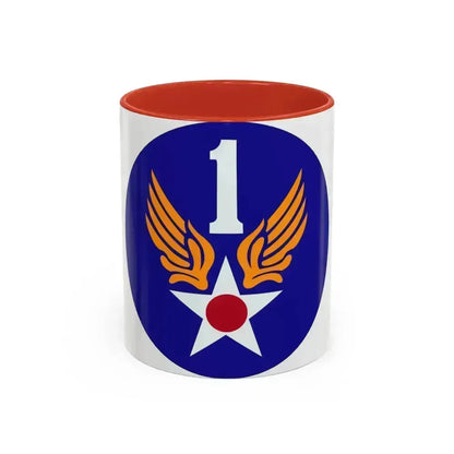 1 Air Force (U.S. Army) Accent Coffee Mug 11oz Red - Go Mug Yourself