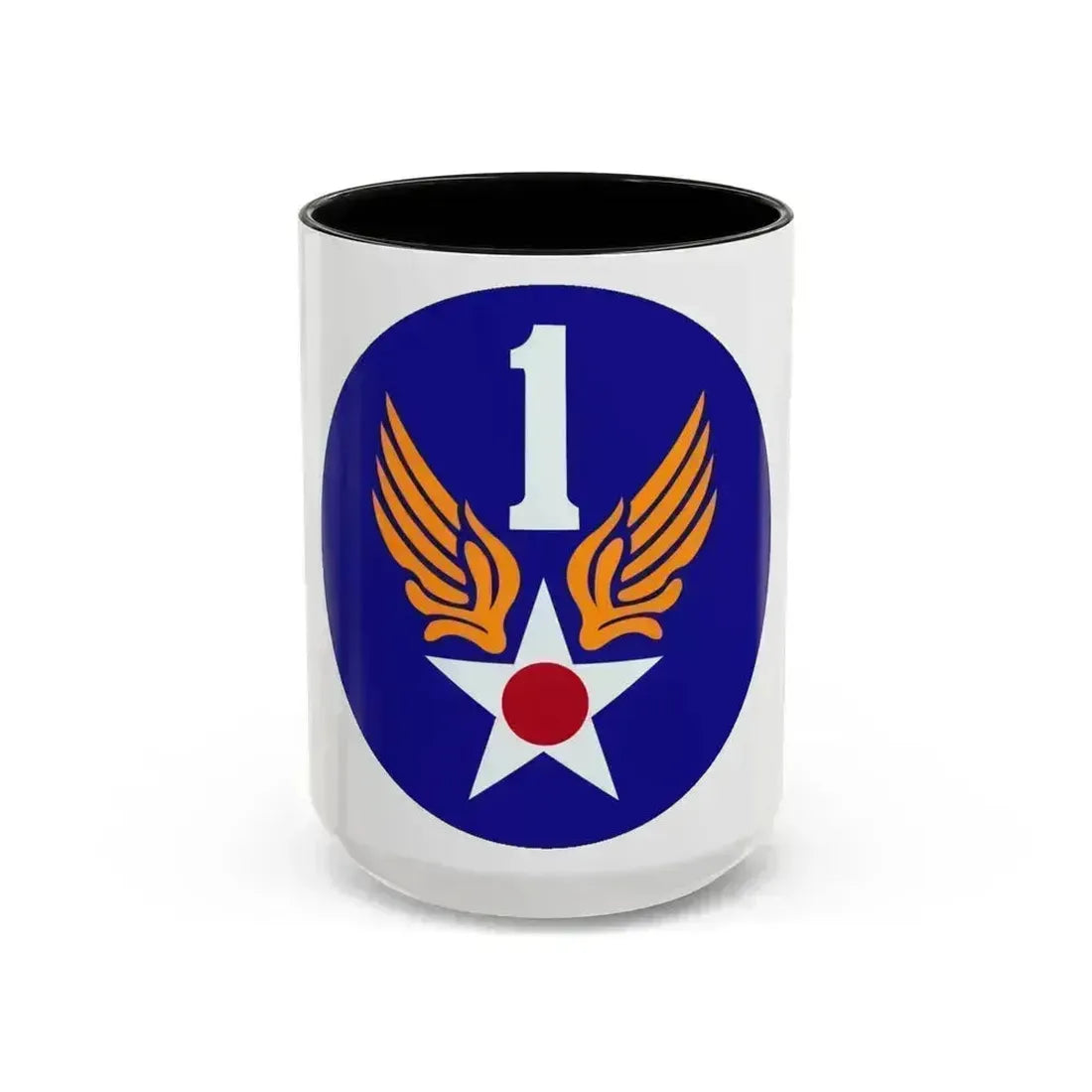 1 Air Force (U.S. Army) Accent Coffee Mug 15oz Black - Go Mug Yourself