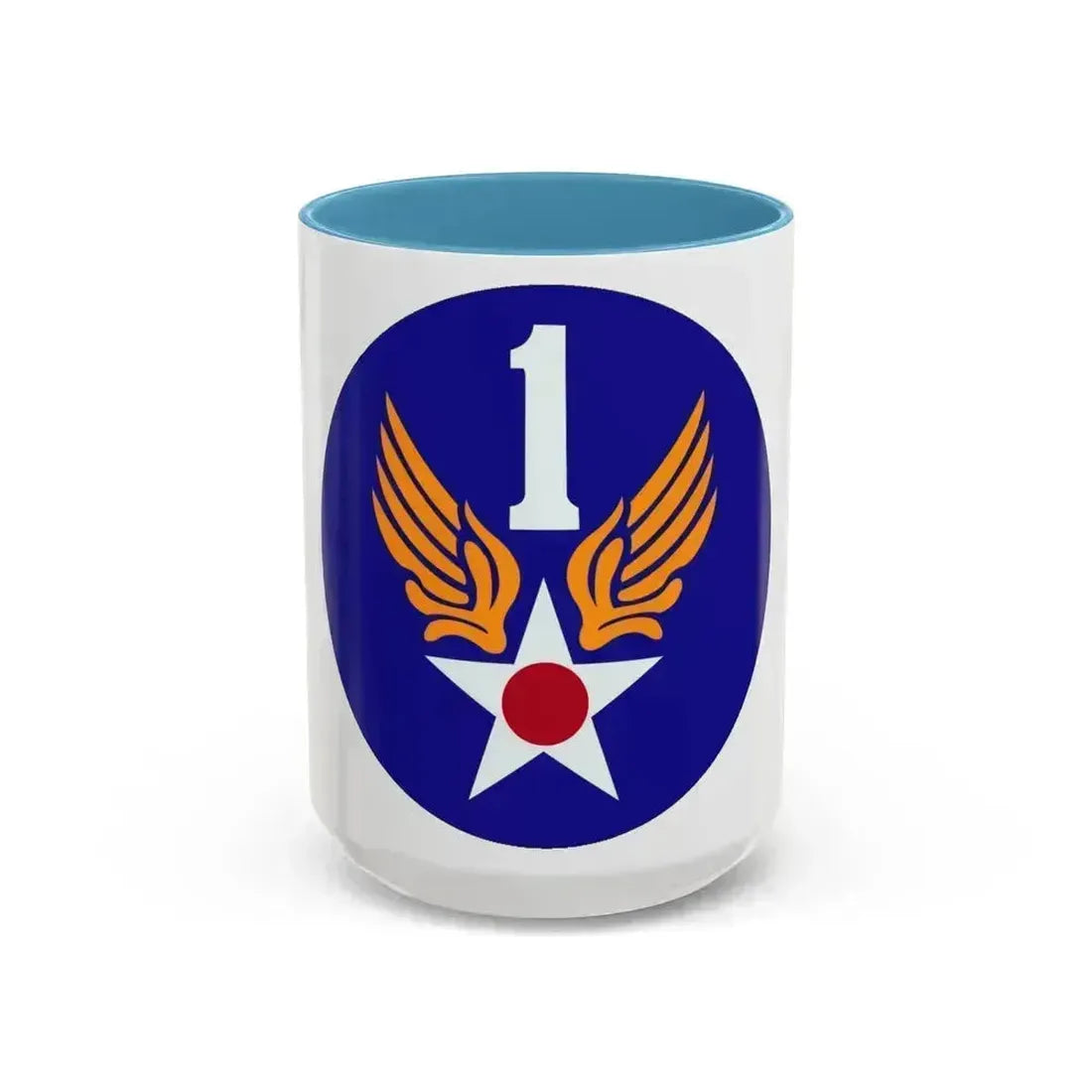 1 Air Force (U.S. Army) Accent Coffee Mug 15oz Light Blue - Go Mug Yourself