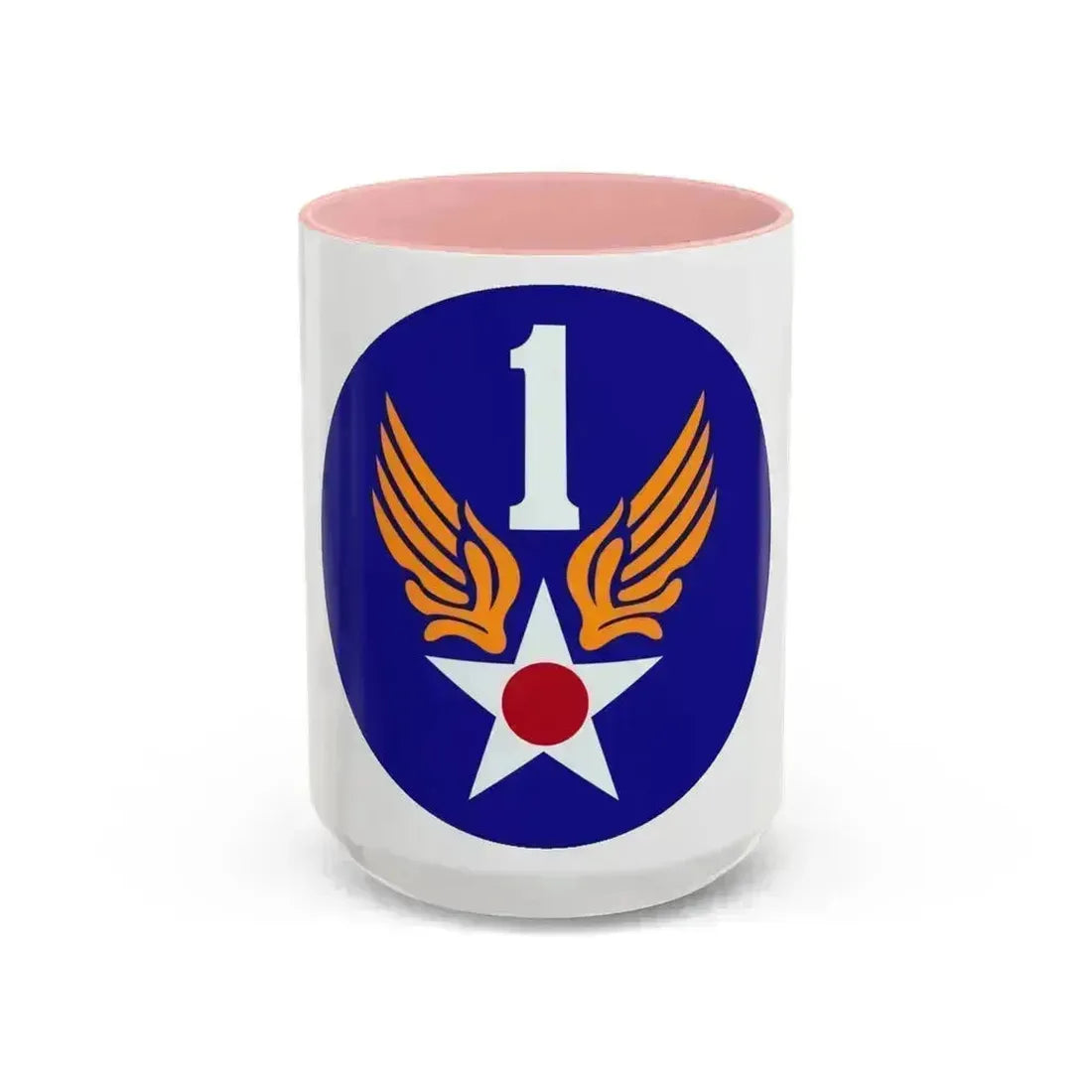 1 Air Force (U.S. Army) Accent Coffee Mug 15oz Pink - Go Mug Yourself