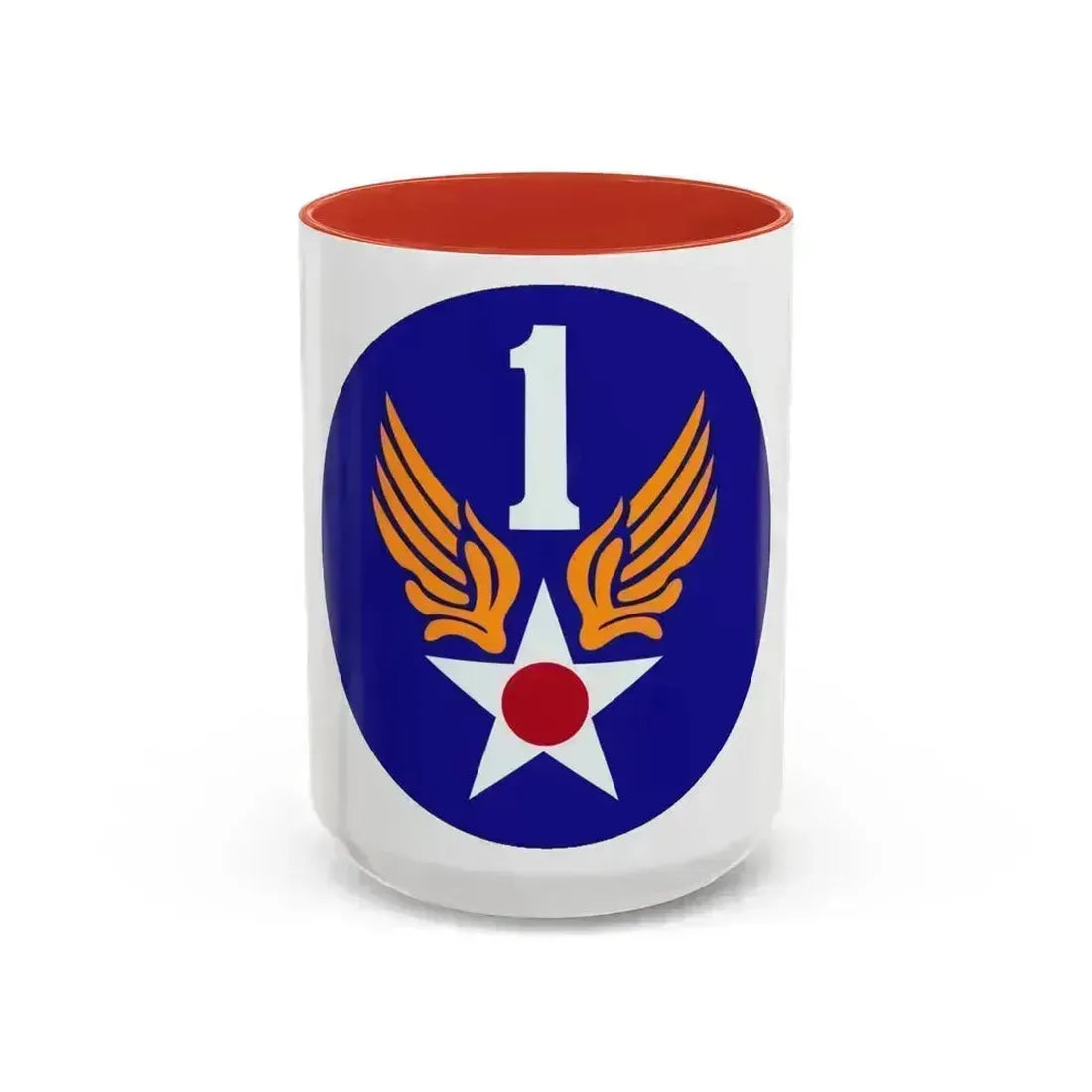 1 Air Force (U.S. Army) Accent Coffee Mug 15oz Red - Go Mug Yourself