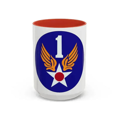 1 Air Force (U.S. Army) Accent Coffee Mug 15oz Red - Go Mug Yourself