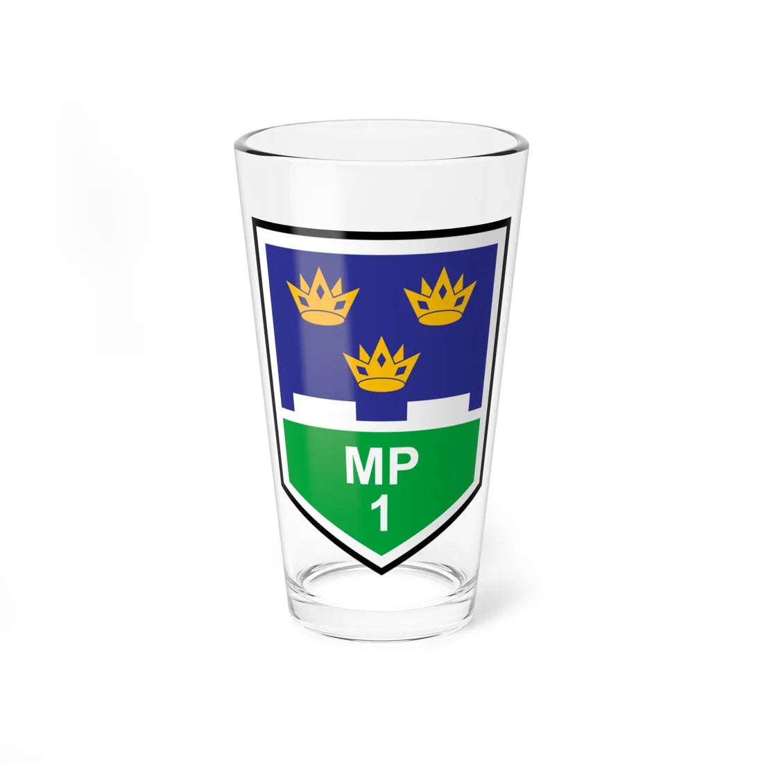 1 Brigade MP Coy (Ireland) (Coat of Arms) Pint Glass 16oz - Go Mug Yourself