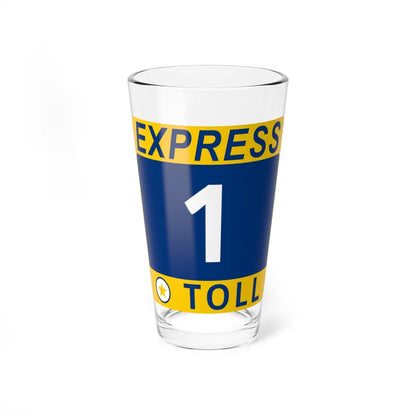 1 Express Lane free (Texas) (Road Sign) Pint Glass 16oz 16oz - Go Mug Yourself
